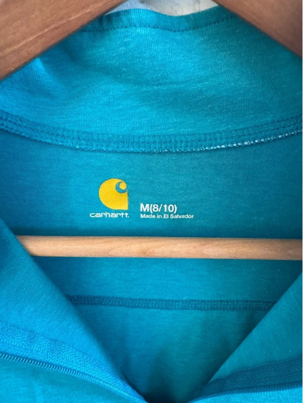Women’s Carhartt teal 1/4 zip pullover lightweight size medium - Picture 3 of 4